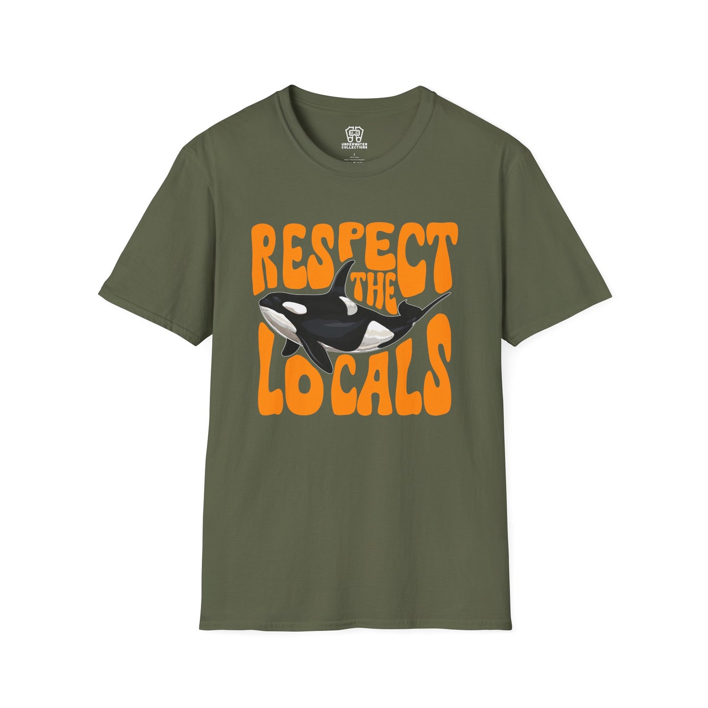 Respect The Locals Orca Sunset Orange T-Shirt