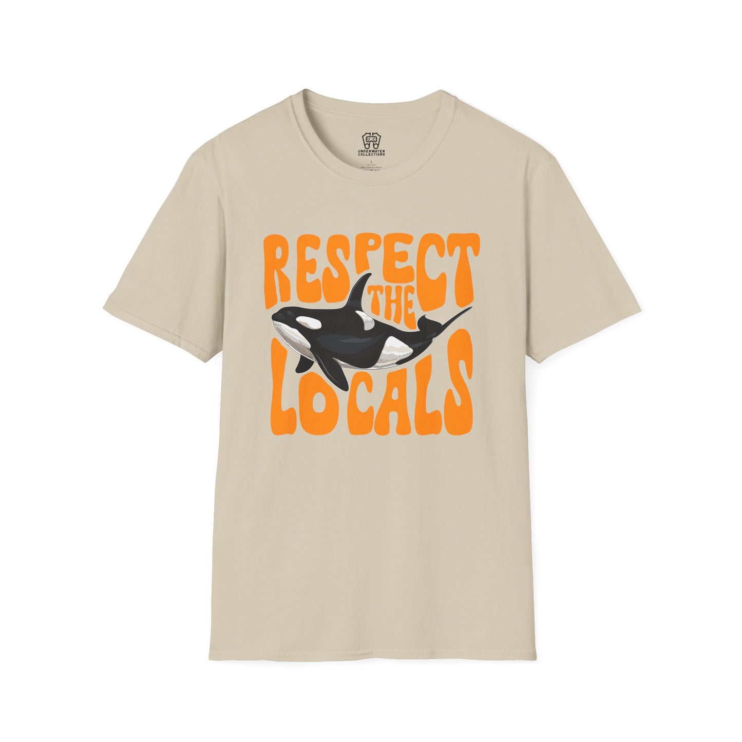Respect The Locals Orca Sunset Orange T-Shirt