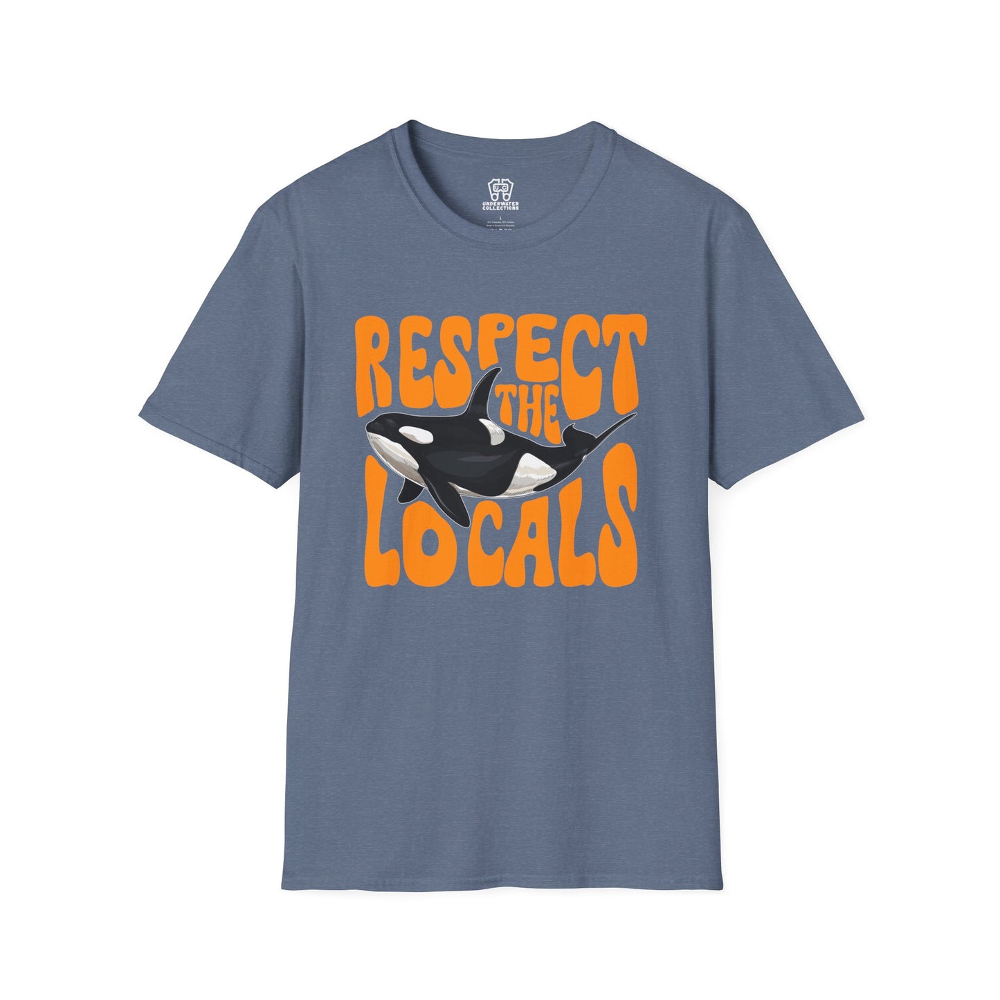 Respect The Locals Orca Sunset Orange T-Shirt