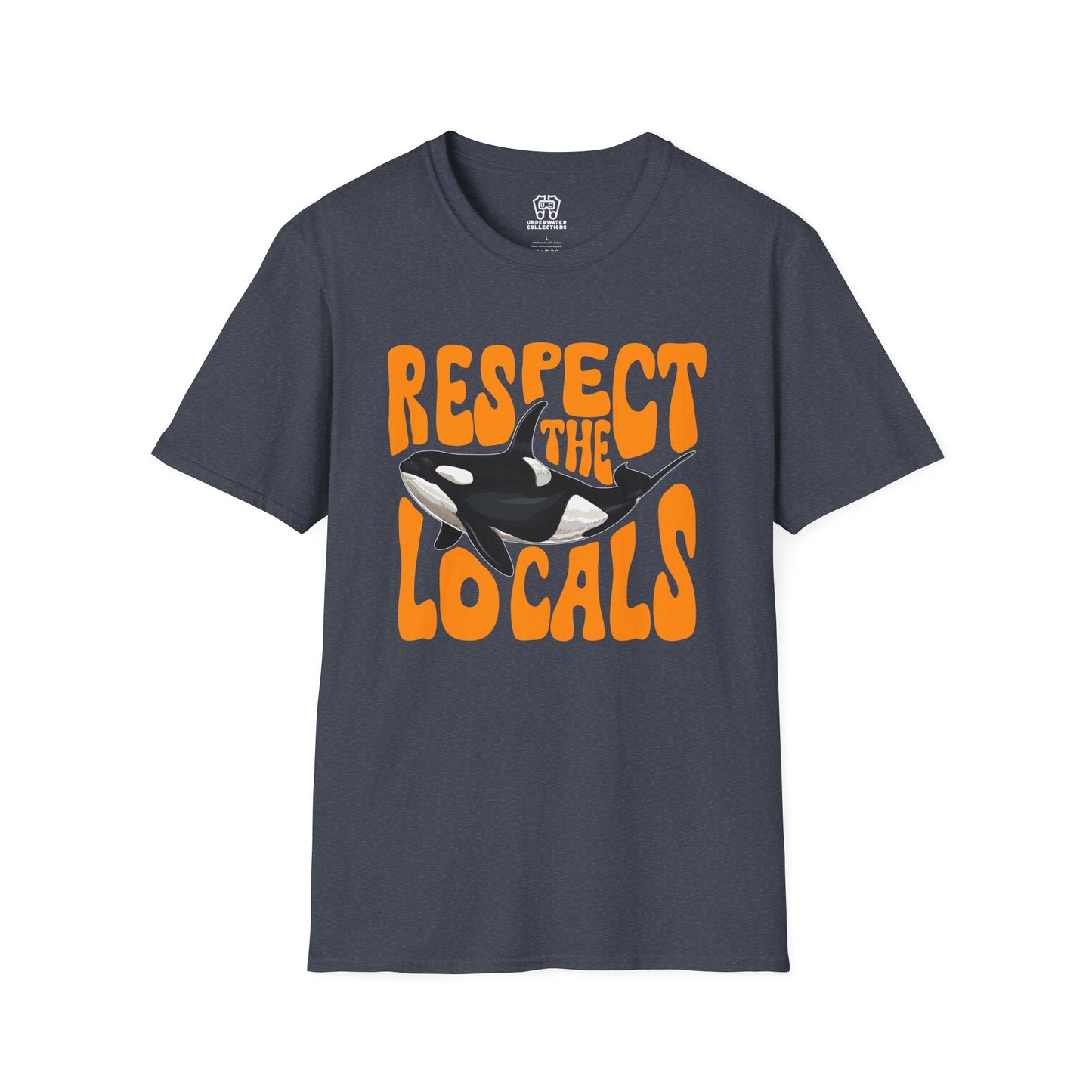 Respect The Locals Orca Sunset Orange T-Shirt