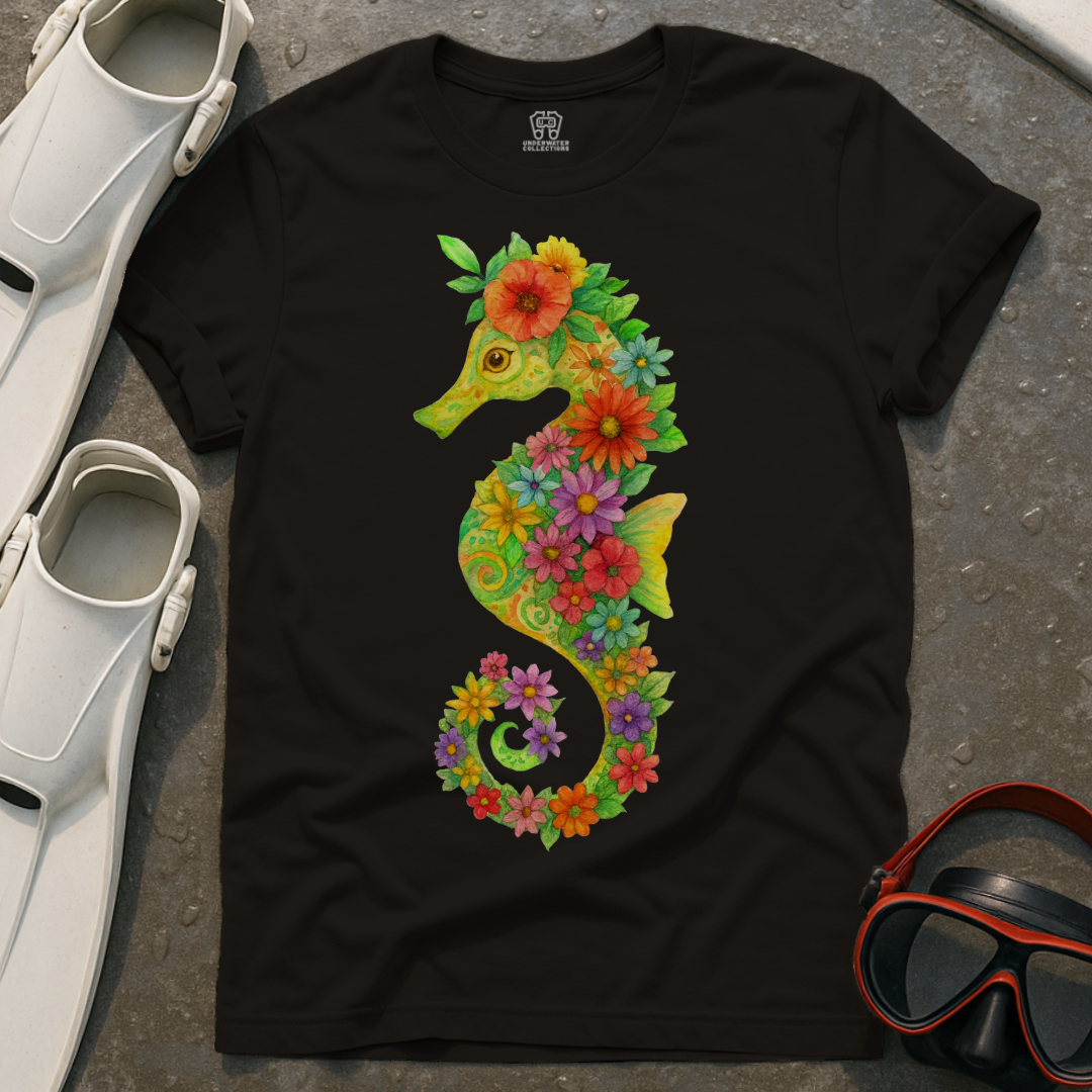 Floral Seahorse T-Shirt