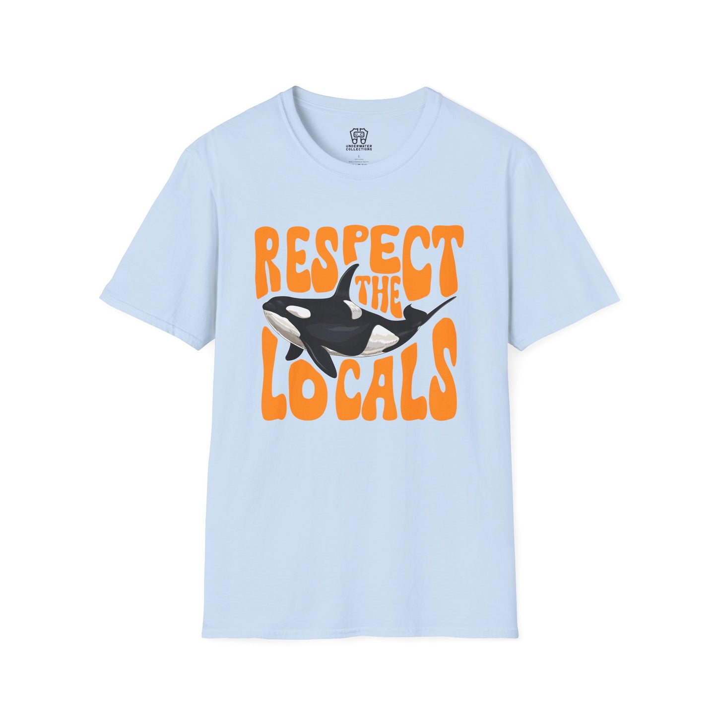 Respect The Locals Orca Sunset Orange T-Shirt