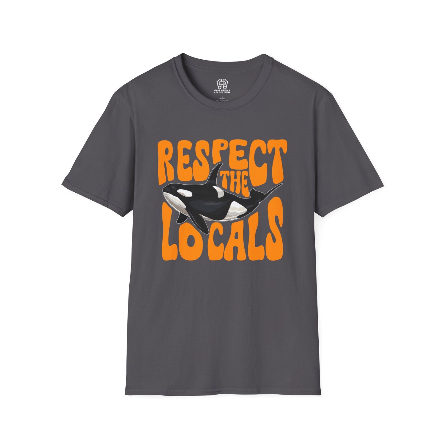 Respect The Locals Orca Sunset Orange T-Shirt
