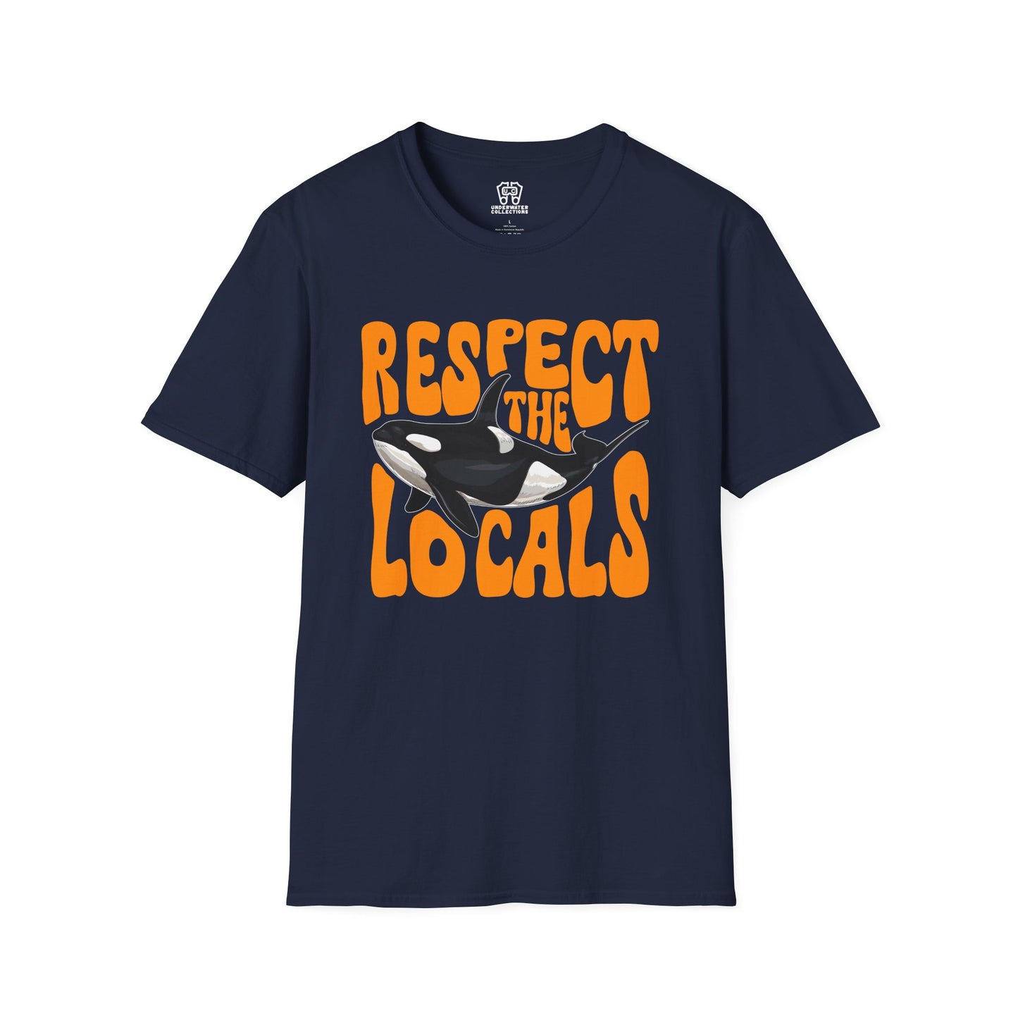 Respect The Locals Orca Sunset Orange T-Shirt