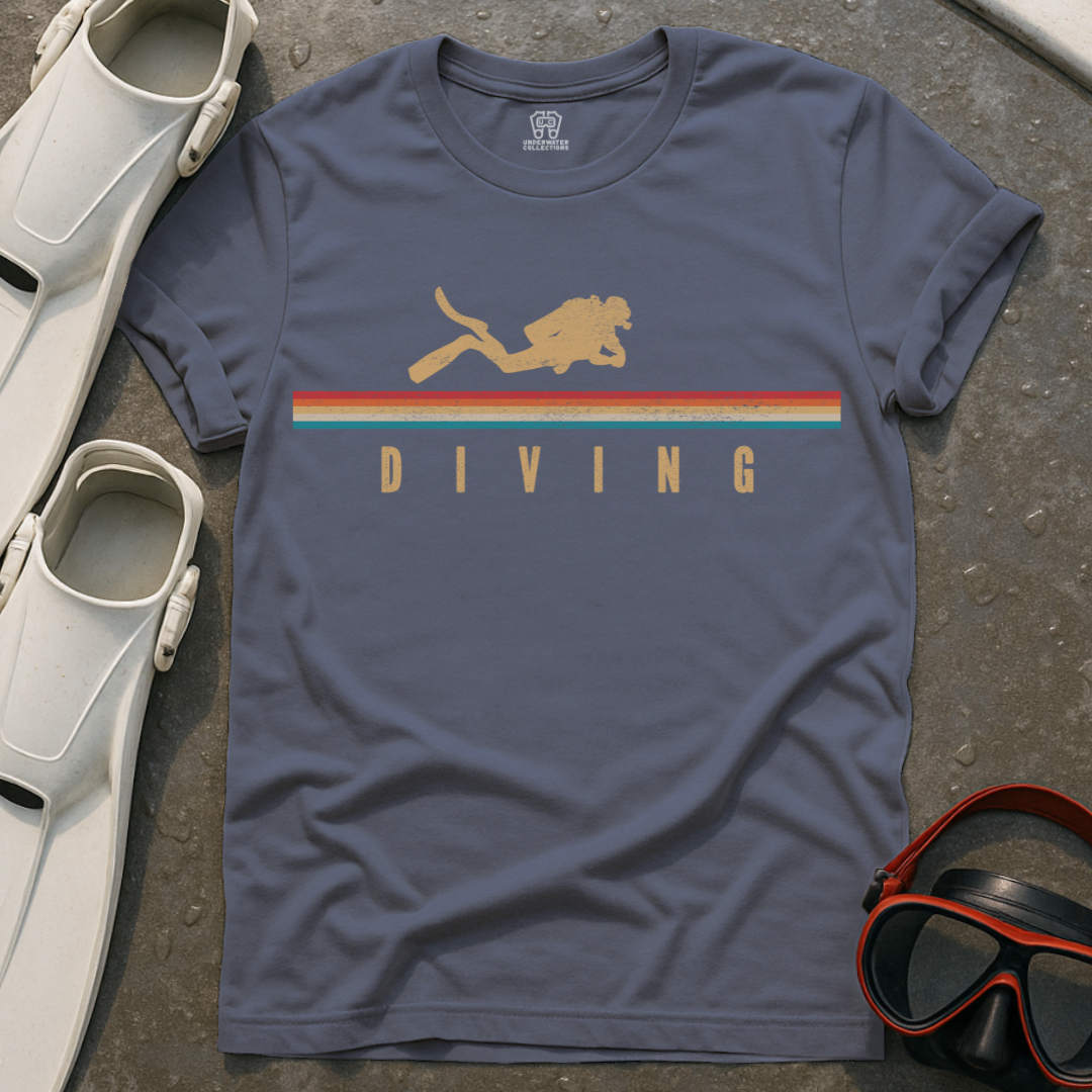 Scuba Diver Retro T-Shirt