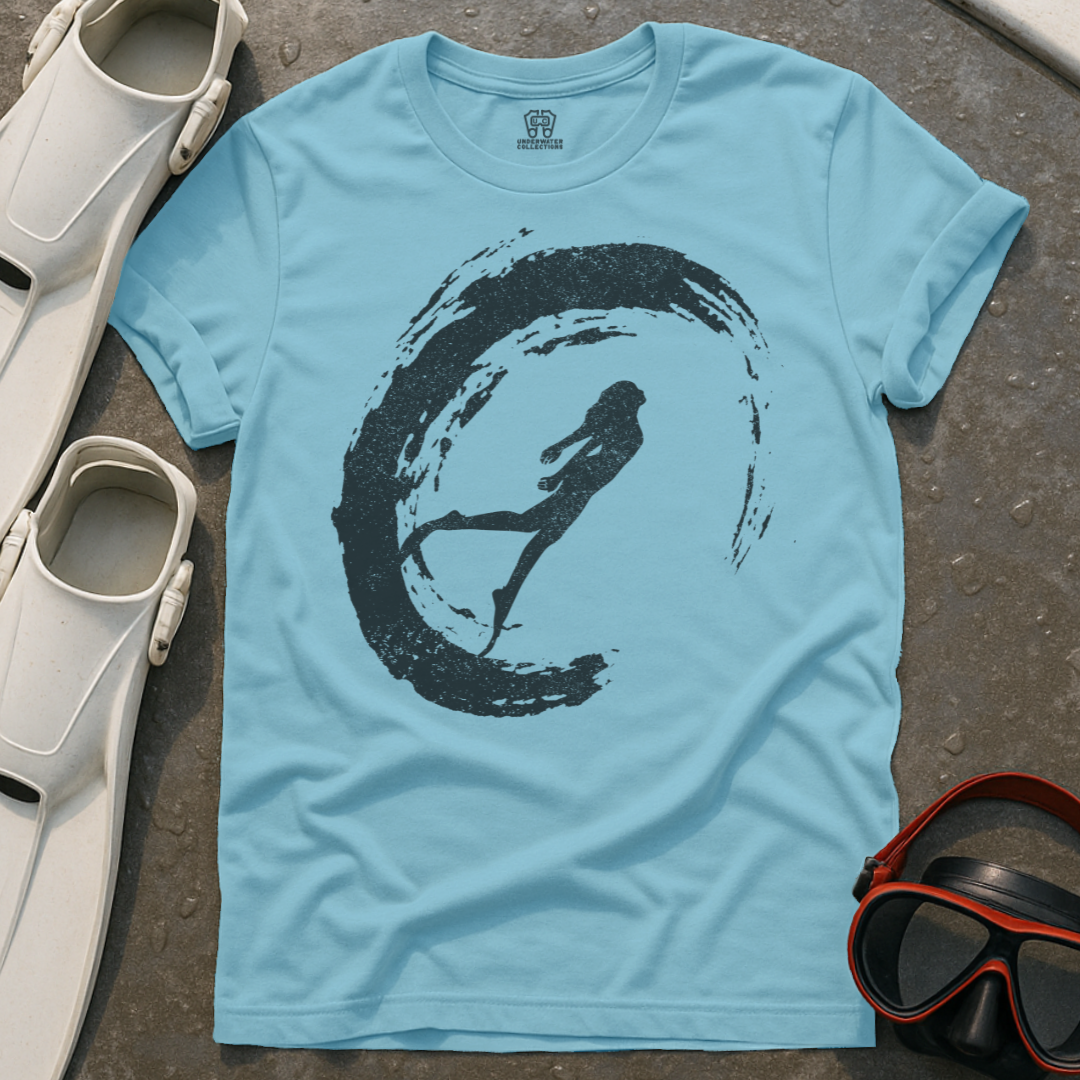 Brush Stroke Female Diver T-Shirt