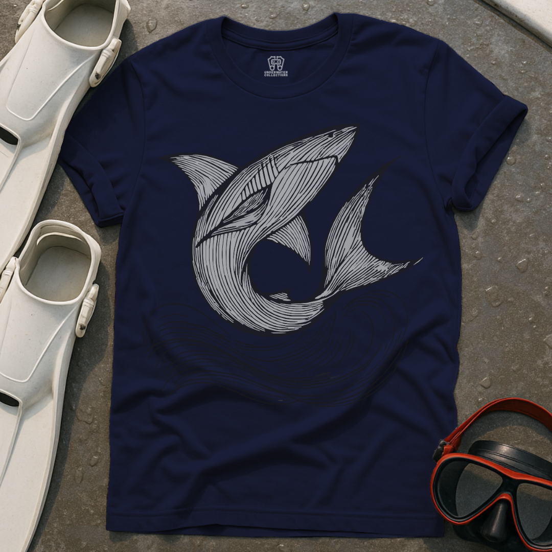 Line Art Shark T-Shirt