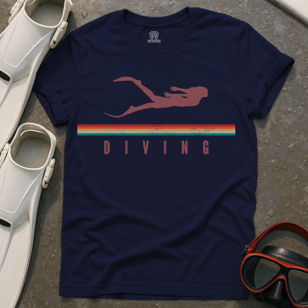 Female Freediving Retro T-Shirt