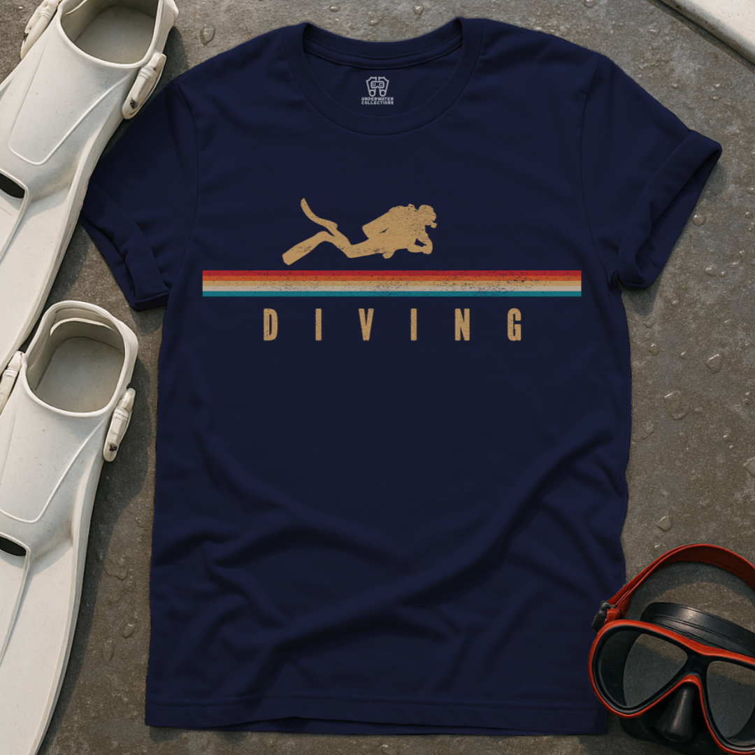 Scuba Diver Retro T-Shirt