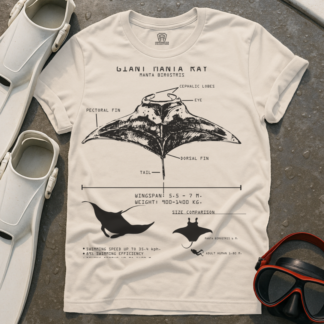 Giant Manta Ray Anatomy T-Shirt
