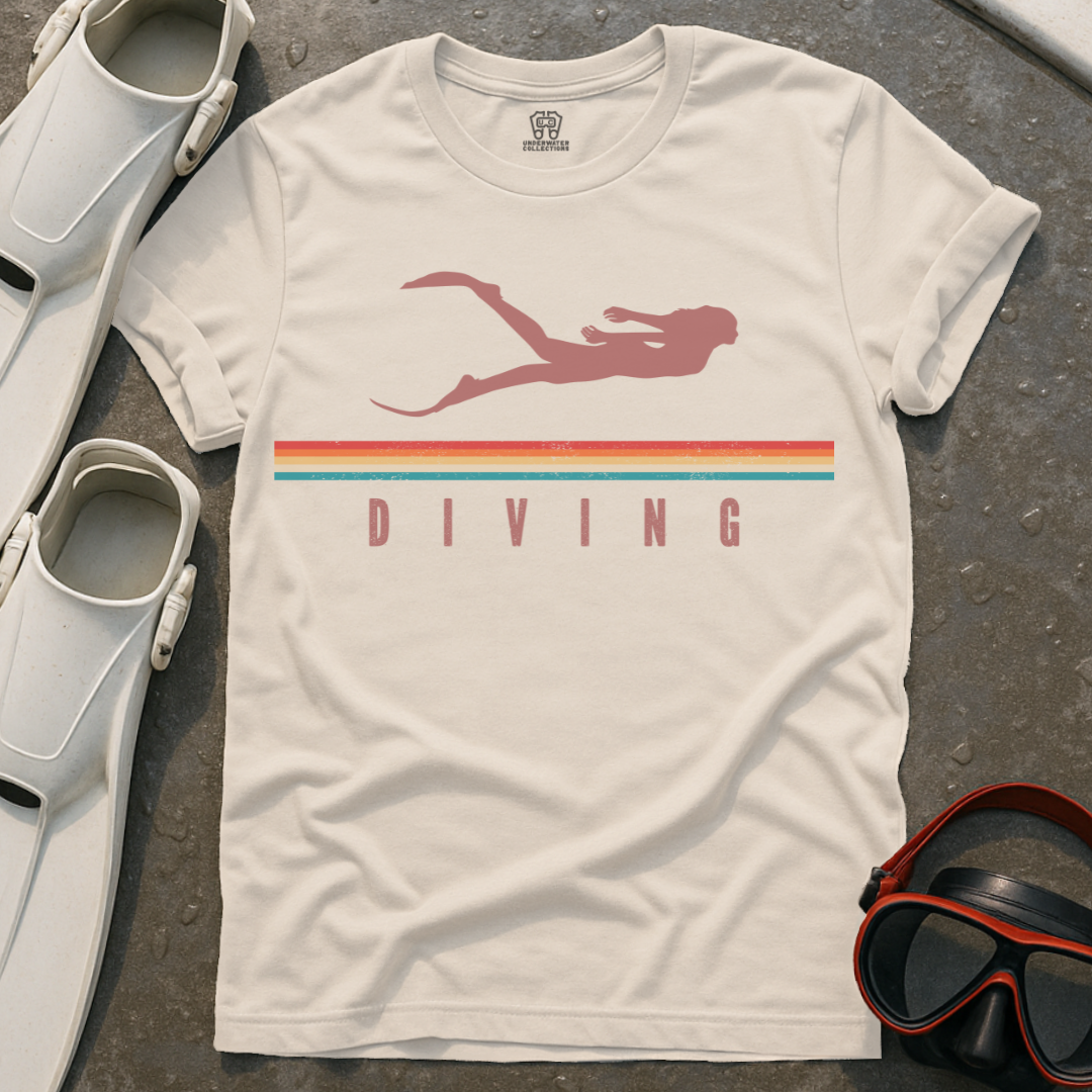 Female Freediving Retro T-Shirt