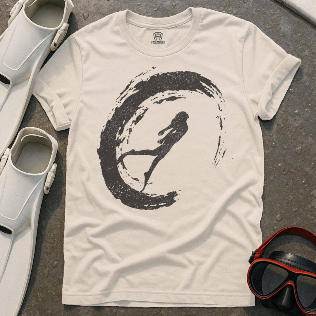 Brush Stroke Female Diver T-Shirt