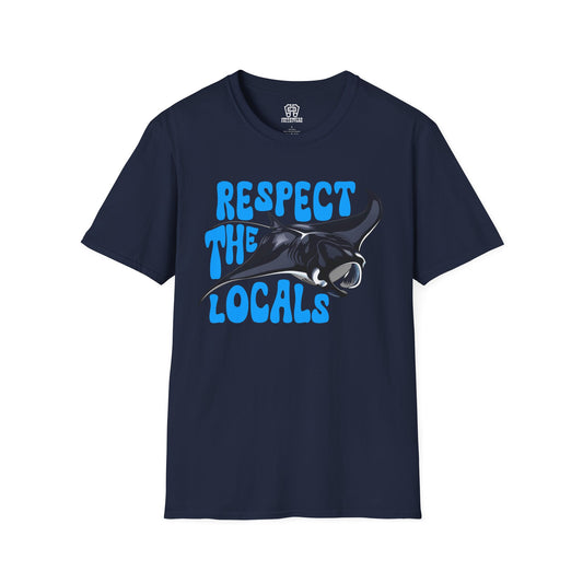 Respect The Locals Manta Ray (Blue) T-Shirt
