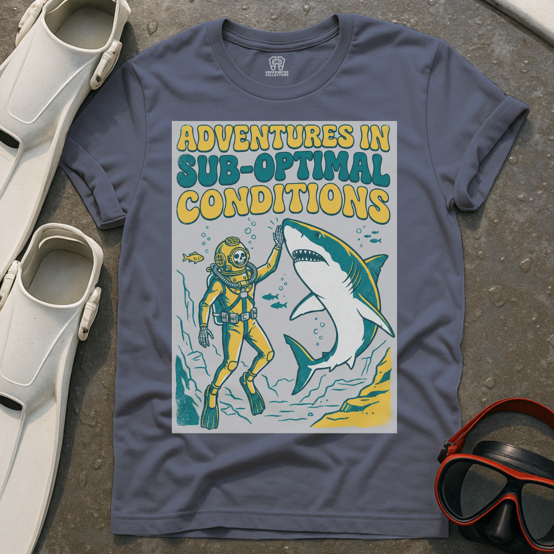 Sub-Optimal Conditions Diving Vignette T-Shirt