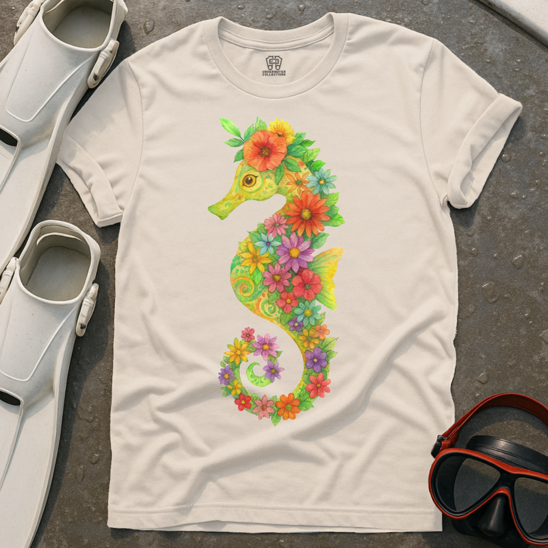 Floral Seahorse T-Shirt