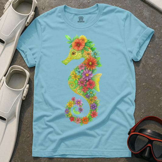 Floral Seahorse T-Shirt