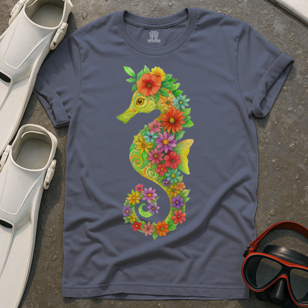 Floral Seahorse T-Shirt