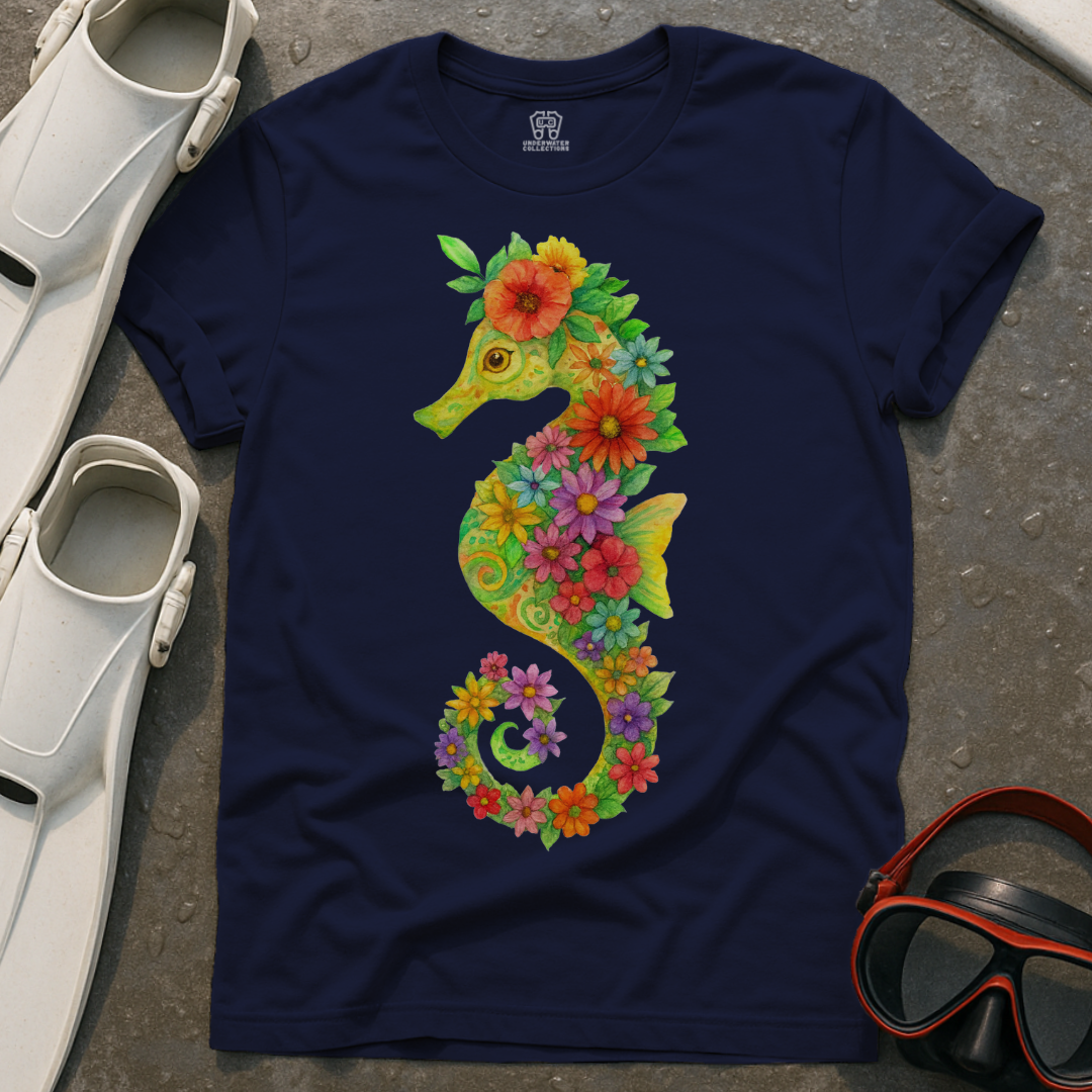 Floral Seahorse T-Shirt