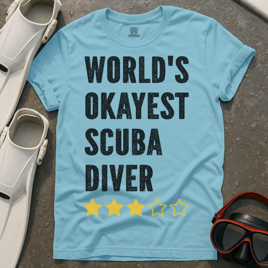 World's Okayest Scuba Diver Stars T-Shirt