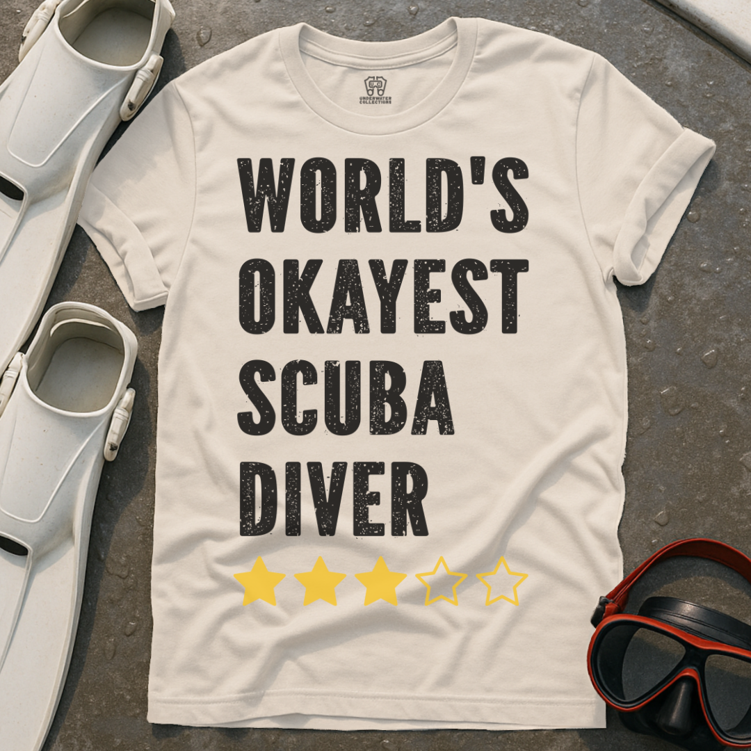 World's Okayest Scuba Diver Stars T-Shirt