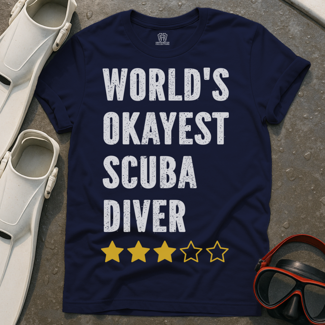 World's Okayest Scuba Diver Stars T-Shirt