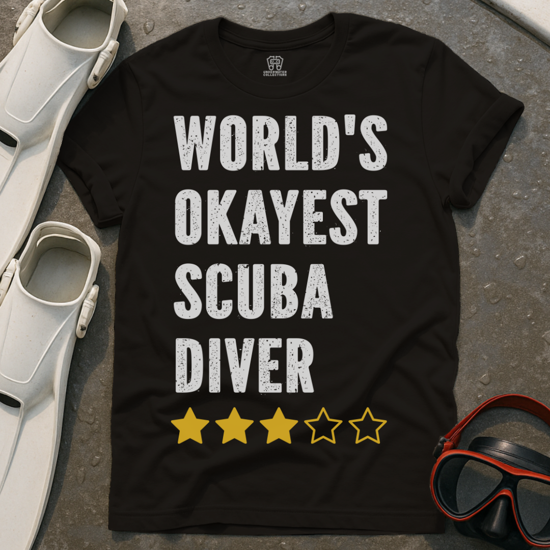 World's Okayest Scuba Diver Stars T-Shirt