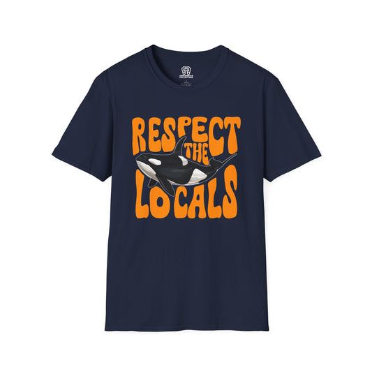 Respect The Locals Orca Sunset Orange T-Shirt