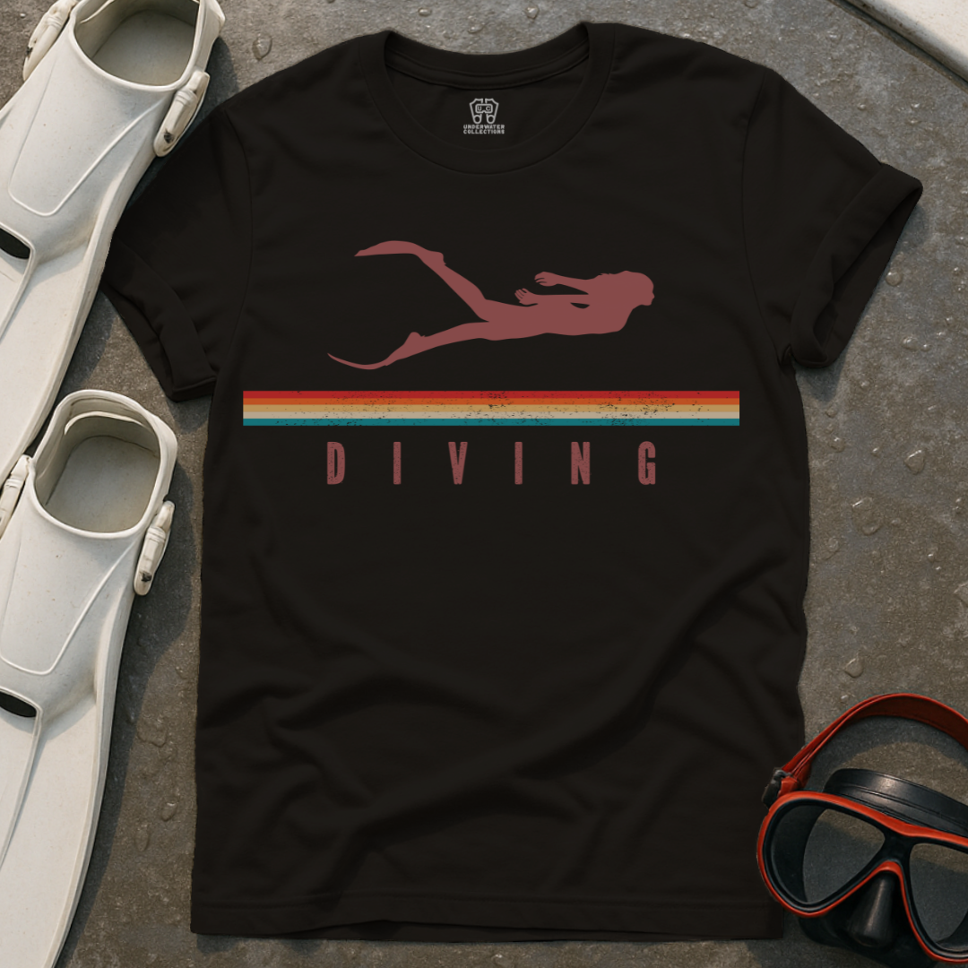 Female Freediving Retro T-Shirt