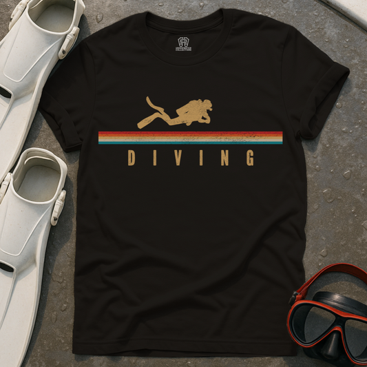 Scuba Diver Retro T-Shirt