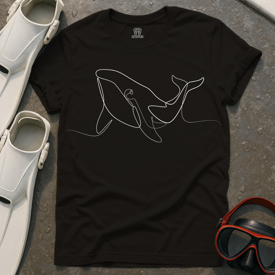 Line Art Whale T-Shirt