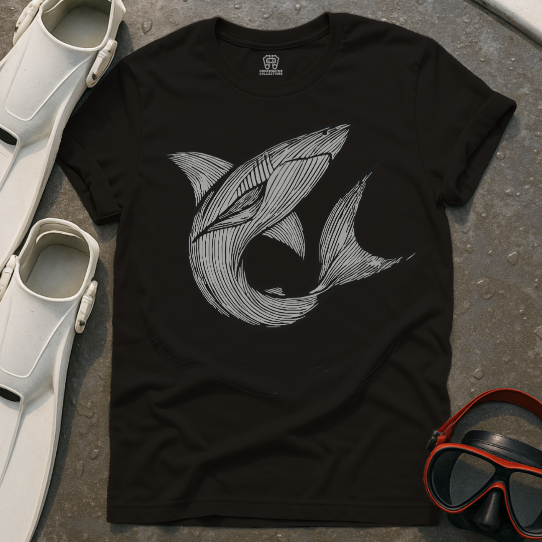 Line Art Shark T-Shirt