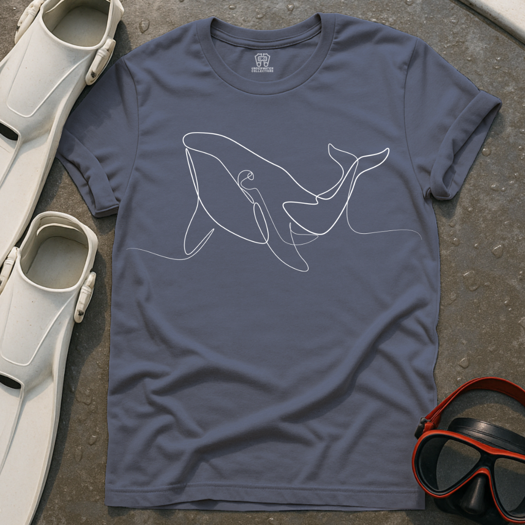 Line Art Whale T-Shirt