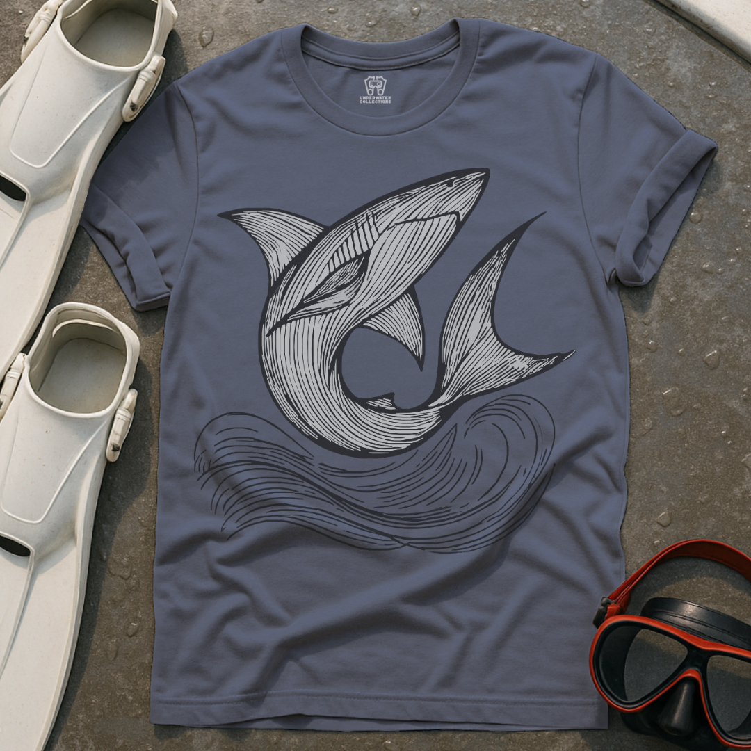 Line Art Shark T-Shirt
