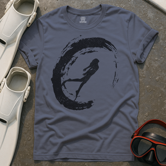 Brush Stroke Female Diver T-Shirt