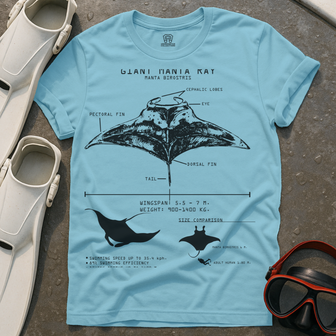 Giant Manta Ray Anatomy T-Shirt