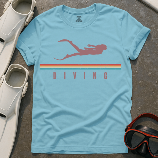 Female Freediving Retro T-Shirt