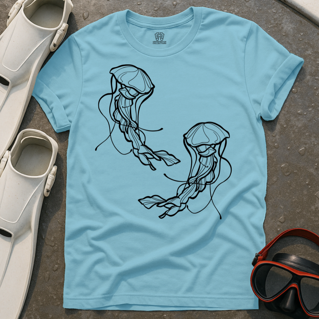 Jellyfish Line Art T-Shirt