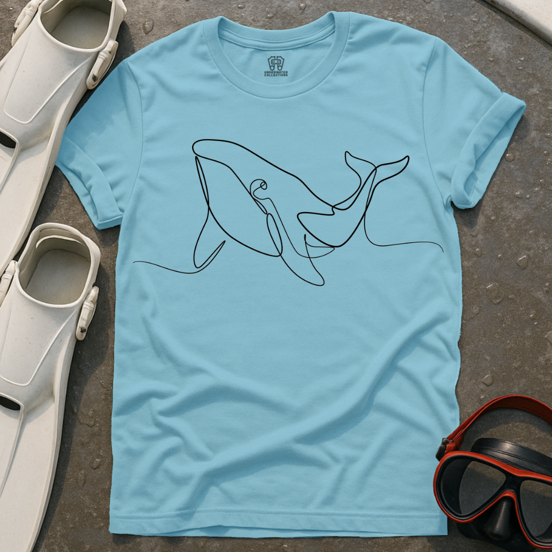 Line Art Whale T-Shirt