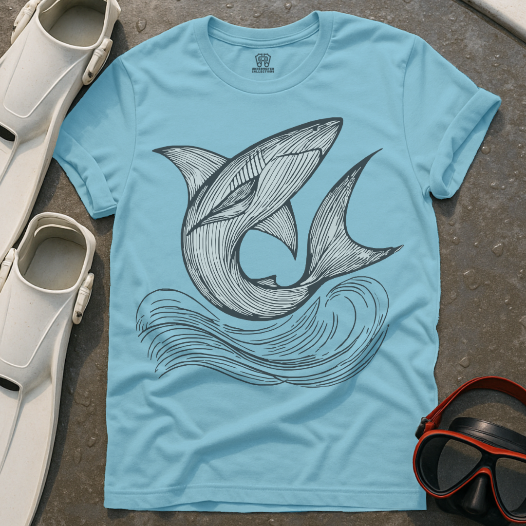 Line Art Shark T-Shirt