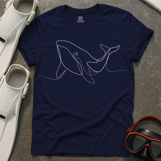 Line Art Whale T-Shirt