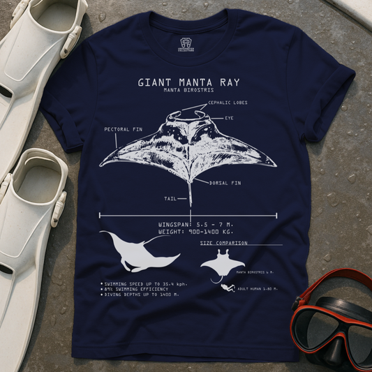 Giant Manta Ray Anatomy T-Shirt