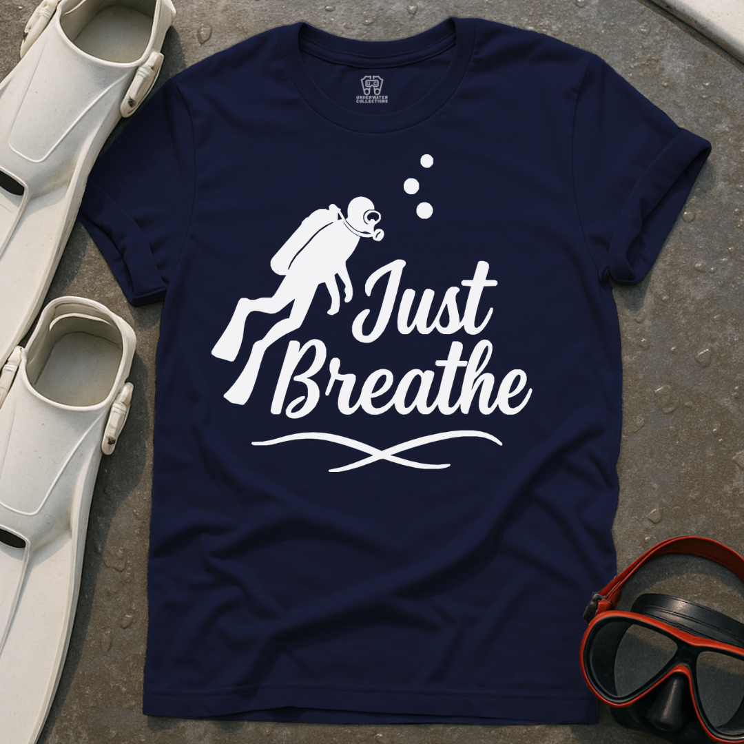 Just Breathe Scuba Diver T-Shirt