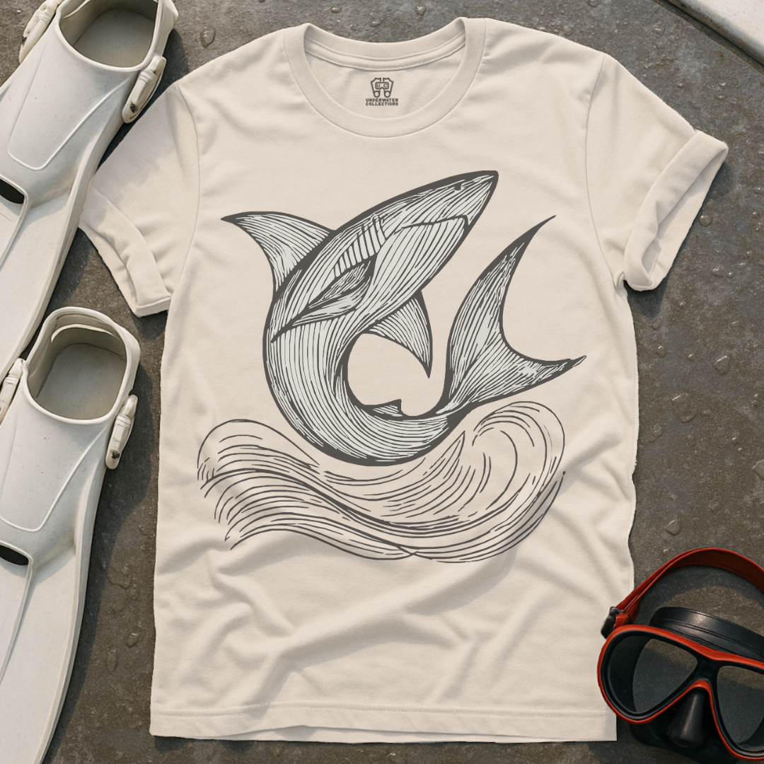Line Art Shark T-Shirt