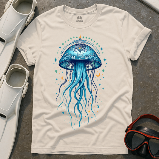 Blue Jellyfish Mandala T-Shirt