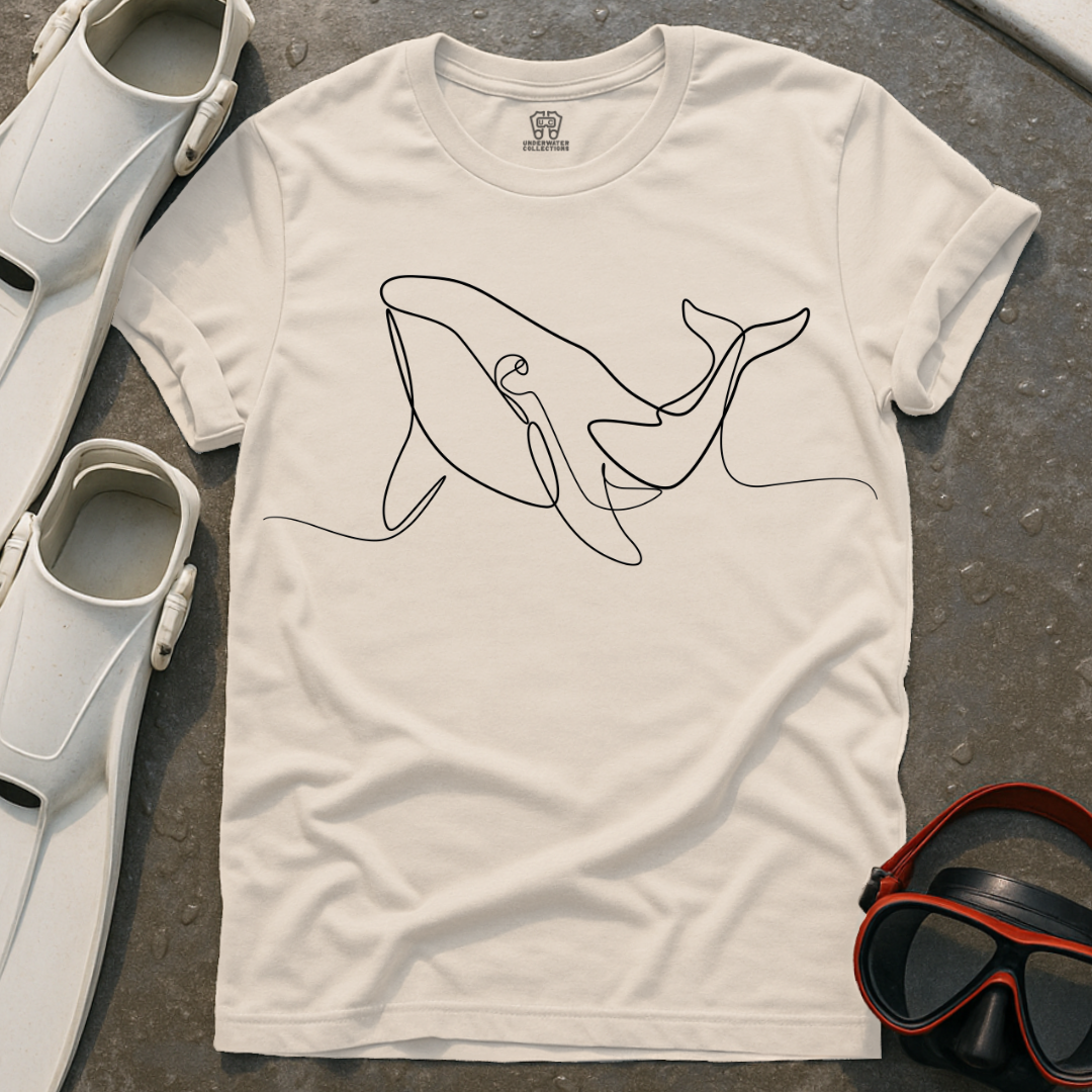 Line Art Whale T-Shirt